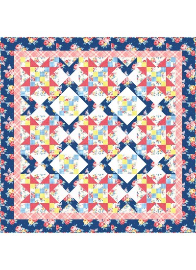 Farmhouse Lap Quilt by Swirly Girls Design /60"x60"