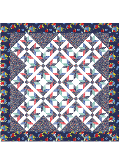 Floret Quilt by Susan Emory / 72x72"