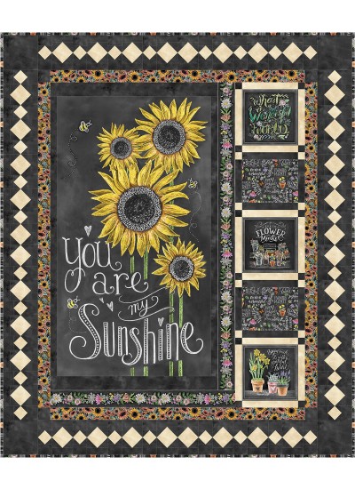 SUNSHINE DAY BY PROJECT HOUSE 360 QUILT FEAT. FLOWER MARKET 