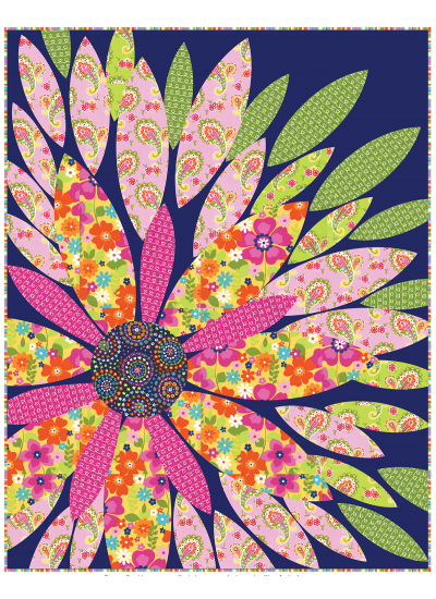 Flowertopia Quilt by Heidi Pridemore /39"x50"