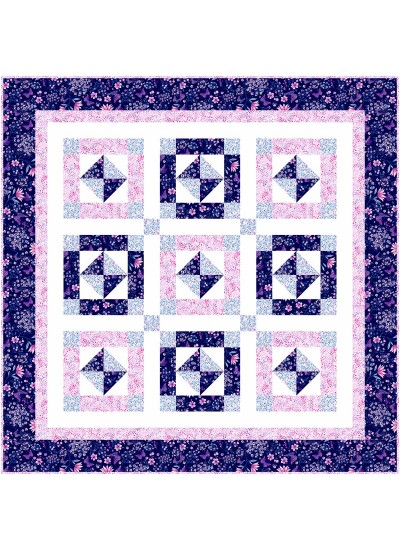 Nana's Picnic Fly by, butterfly Quilt by Brenda Plaster  /49.5"x49.5"