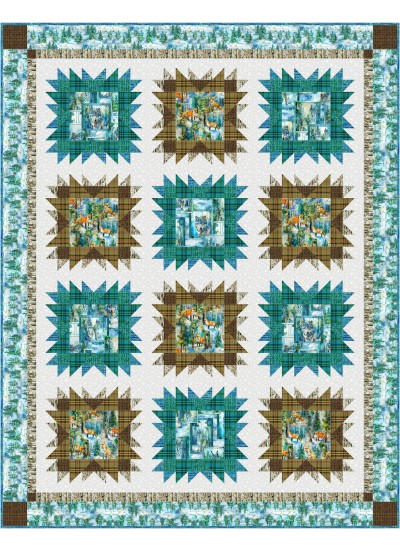 Backwoods Quilt feat. Forest Animals by Project House 360 - free pattern available October 2026