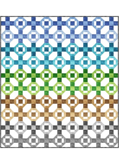 Monkey Bars Fresco Cool Quilt by Natalie Crabtree /67.5"x75"