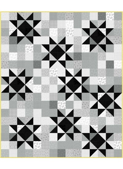 Twinkle Graydations Quilt by Swirly Girls Design 60"x72"