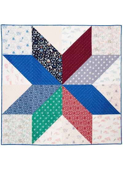 Giant Vintage Star Quilt by Jani Baker / 68"x68"