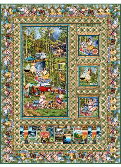 outdoor fun feat. girls gone camping by Project house 360 - free pattern available in march, 2026