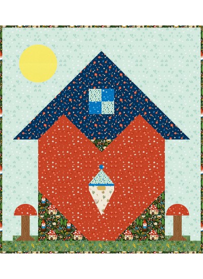 The Heart of a Gnome Quilt by Charisma Horton /47"x53"