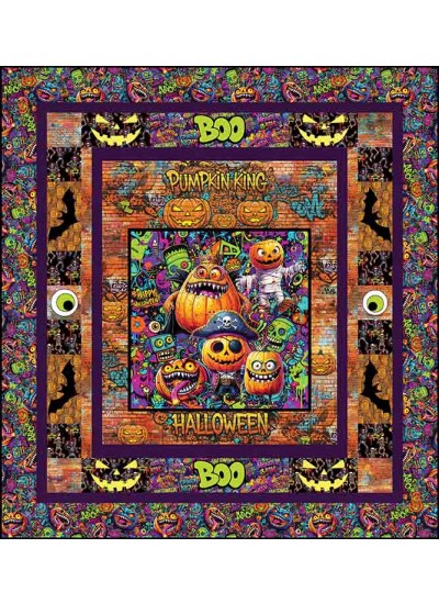The Pumpkin King Quilt feat. Graff Monsta Crew by The Whimsical Workshop