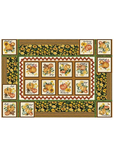 Making it Work Table Cover Grateful by Penni Domikis for Cabin in the woods Quilters 48"x68"