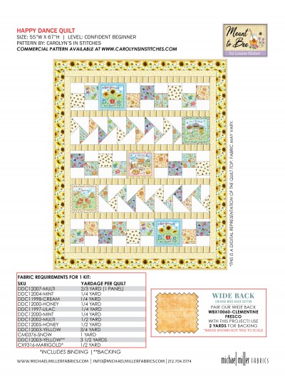 Happy Dance feat. Meant to Bee by Carolyn's in Stitches Kitting Guide 