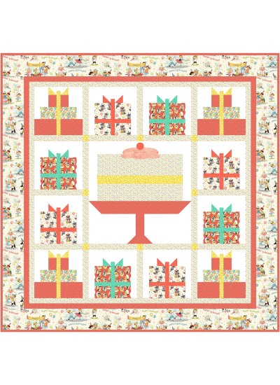 Happy Birthday Warm Quilt by Natalie Crabtree /78"x78"