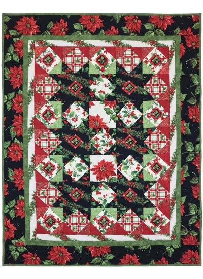 Happy Holly Days Quilt by Marinda Stewrat /40"x51"