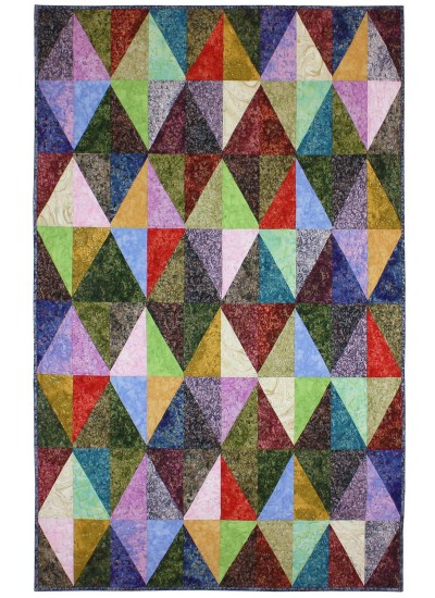 Harlequin Frost Quilt by Marinda Stewart  / 40x64"