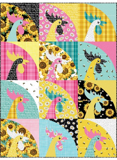 Rise and Shine Hello Sunshine Quilt by Everyday Stitches 30"x40"