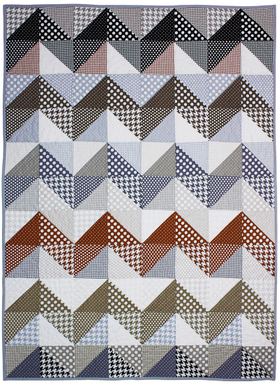 High and Low Neutral Quilt by Marinda Stewart