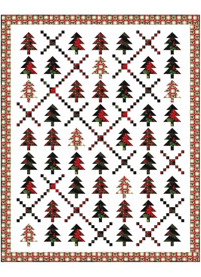 Holiday Forest Quilt by Wendy Sheppard /66"x82"