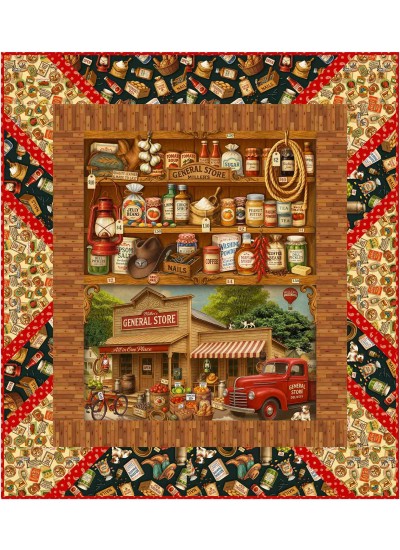 Panel Pop Quilt feat. Homestead General Store by Swirly Girls Design