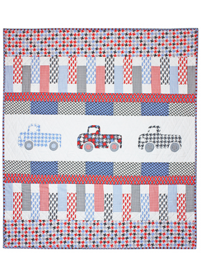 Houndstooth Trucks Quilt by Emily Herrick