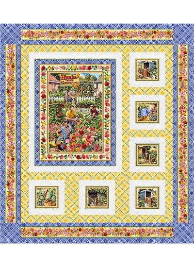 Farm Stand Quilt feat. Hunks Gone Gardening by Project House 360 - free pattern available January 2027