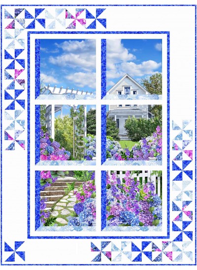 Dream Window Hydrangea Dreams Ladeebug Designs quilt