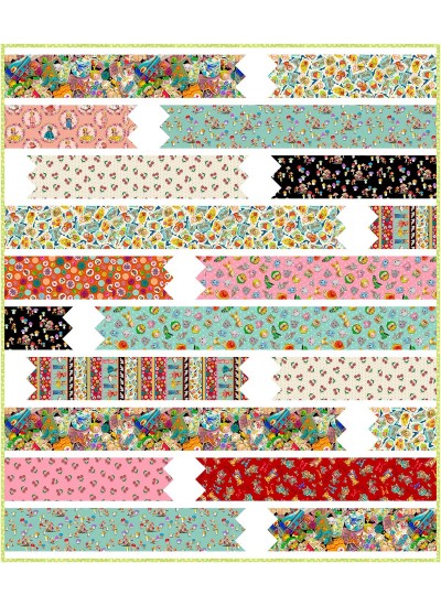 Washi Tape I heart Kitsch quilt by natalie crabtree