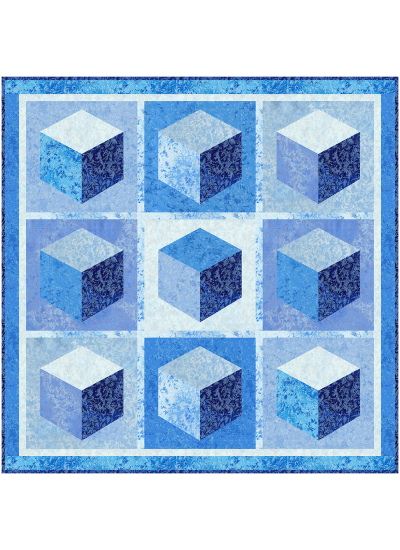 Ice Cubes Fairy Frost quilt by Marsha Evans Moore 