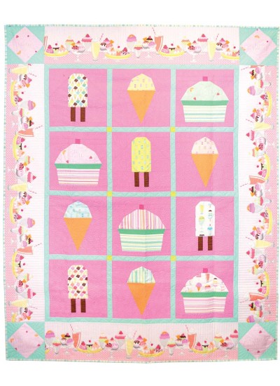 Ice Cream, You Scream Quilt by Joanna Marsh /56"x69"