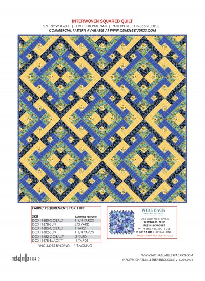 Interwoven Squared Summer Sunflowers CDM365 Studios kitting guide