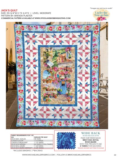 Jack's Quilt feat. Under the Tuscan Sun by Brenda Plaster KITTING GUIDE