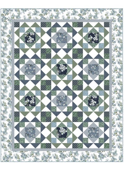 Jolene Blue Quilt by Heidi Pridemore /69"x87"