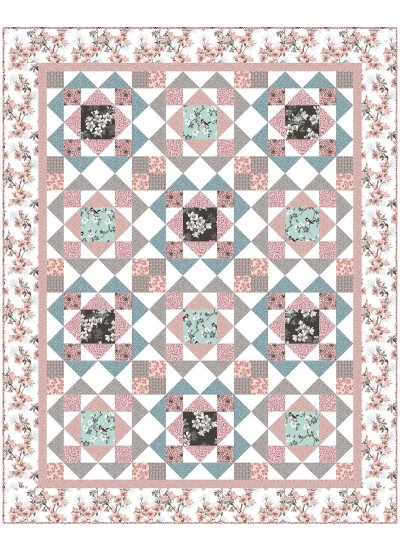 Jolene Pink Quilt by Heidi Pridemore /69"x87"