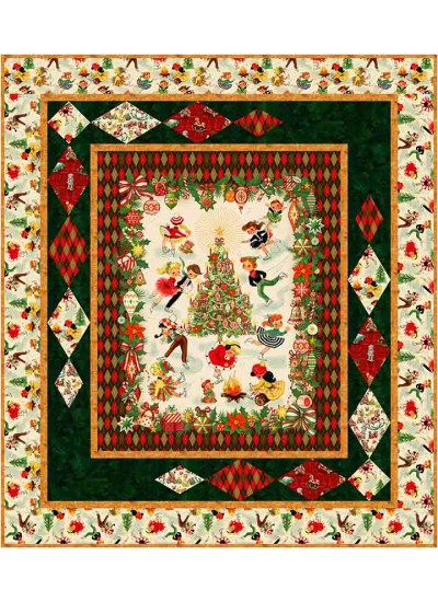 Wintertime Playground Quilt feat. Jolly Holiday Kids by Natalie Crabtree- free pattern available May 2027