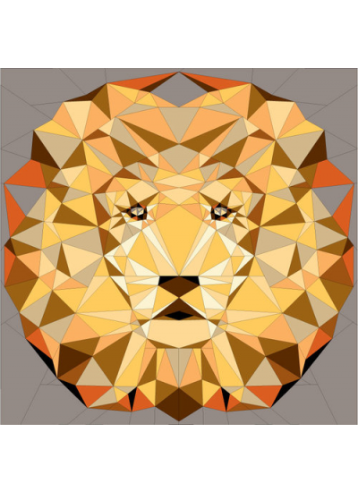 Jungle Abstraction Savannah Lion By Violet Craft 60x60