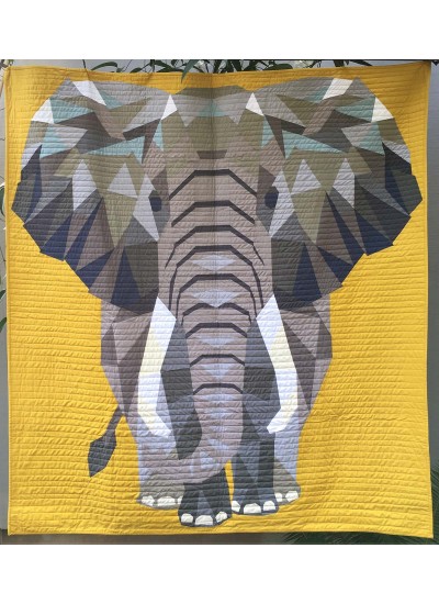 Jungle Abstractions: The Elephant by Violet Craft  /54"x60"