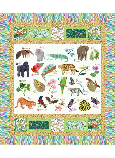 Who's Who Quilt feat. Jungle Menagerie By Project House 360   - Free Pattern Available in September, 2024