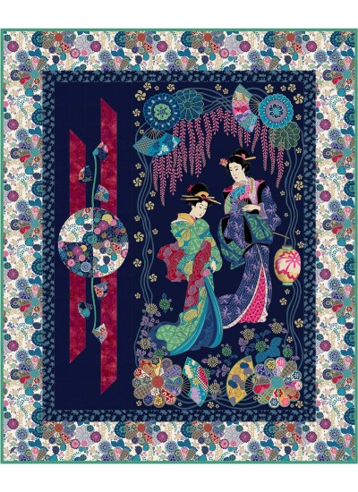 geisha feat. kamakura sisters by project house 360 - free pattern available in february, 2026