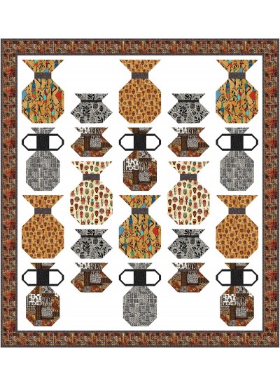 Pottery Maker Quilt by Natalie Crabtree 65"x72"