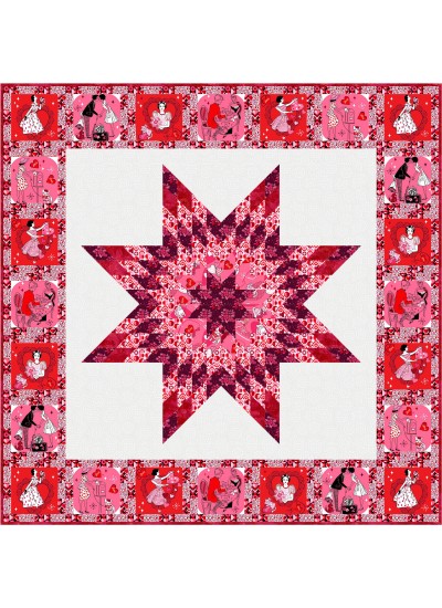 Be Mine Quilt feat. Kiss Me Quick! by Project House 360 - free pattern available October 2026