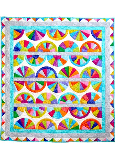 Krystal fans Quilt by Marsha Evans Moore /27.5"x51.5"