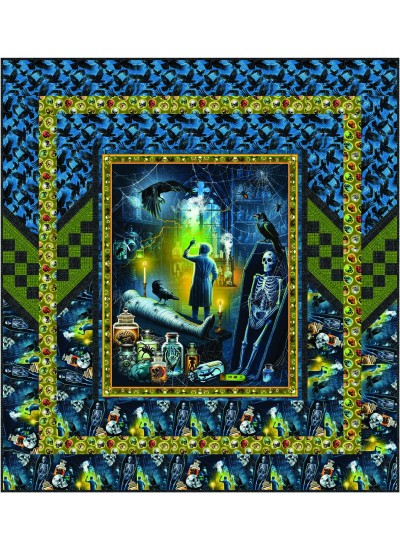 Panel Glow Quilt feat. Lab of Horrors by Swirly Girls Design