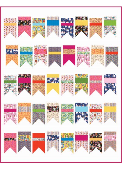 Summer Bunting Quilt by Diary of a Quilter /66"x84"