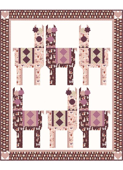 llama lovin' quilt - llama love by coach house designs /62"x76"