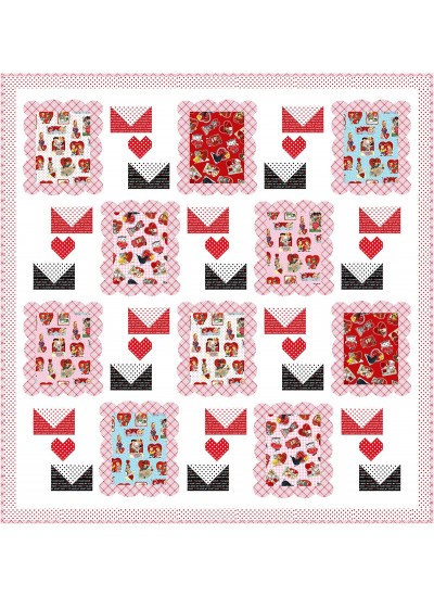 love notes quilt vintage valentines by natalie crabtree