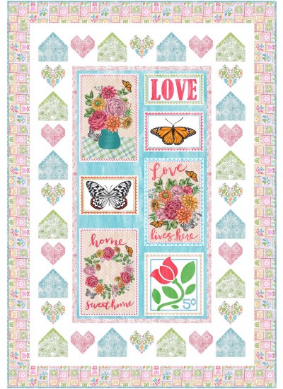 Stamp Collection Quilt by Natalie Crabtree 45"x65"