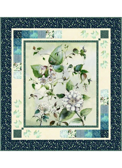 Gwendolyn's Greenhouse Quilt feat. Meadow Garden by Natalie Crabtree - free pattern available October, 2025