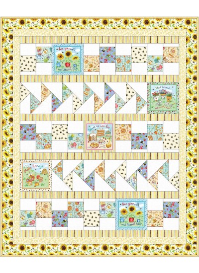 Happy Dance Quilt feat. Meant to Bee by Carolyn's in Stitches 