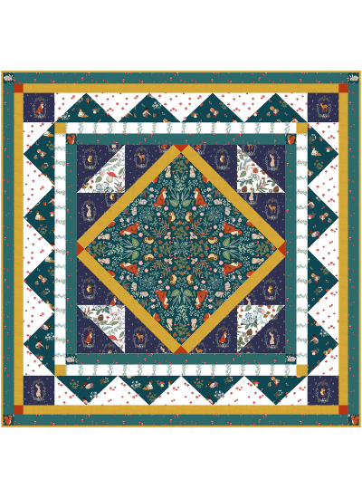 woodland magic quilt midnight forest by marsha evans moore