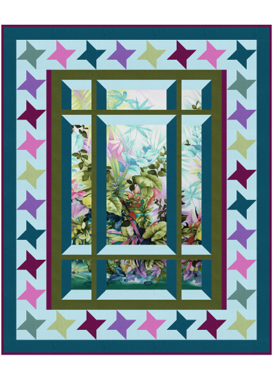  Modern Window 2 with Star Border by Barb Sackel