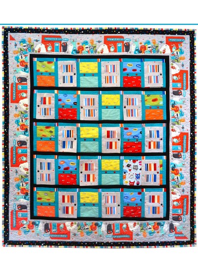 Monsters in the Closet Quilt by Heidi Pridemore /54"x61"
