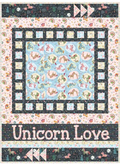 Lullaby Lane - My Unicorn Loves Quilt by Sassafras Lane Designs 34"x52"